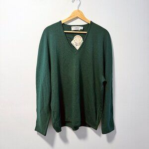 NWT St. Croix 100% Wool V-Neck Sweater Green XL - Slim Fit